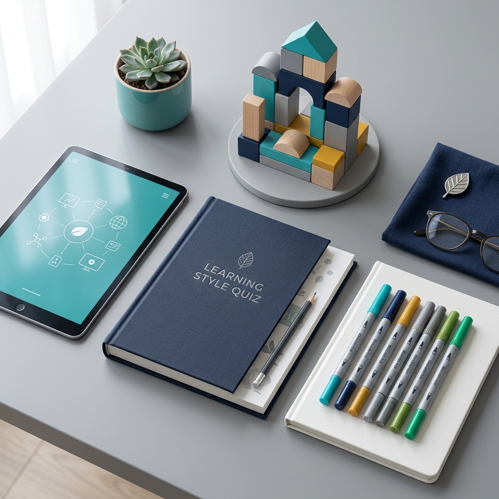 Children exploring different learning styles through creative play and study